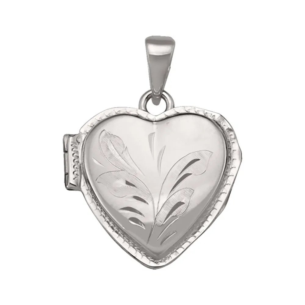 Heart Shaped White Gold Locket