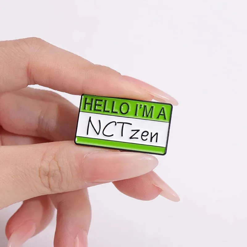 Hello I'm an Army Enamel Pin Korean Kpop Boy Girl Band Fans Assistance Dialog Box Brooch Lapel Badge Jewelry Gift For Friends