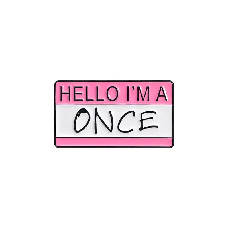 Hello I'm an Army Enamel Pin Korean Kpop Boy Girl Band Fans Assistance Dialog Box Brooch Lapel Badge Jewelry Gift For Friends