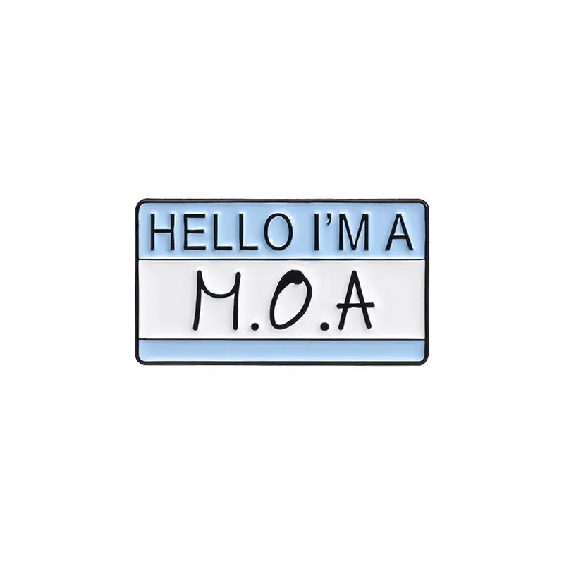 Hello I'm an Army Enamel Pin Korean Kpop Boy Girl Band Fans Assistance Dialog Box Brooch Lapel Badge Jewelry Gift For Friends