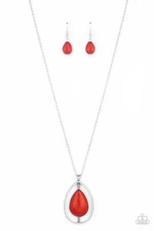 Here Today, PATAGONIA Tomorrow Red Paparazzi Necklace