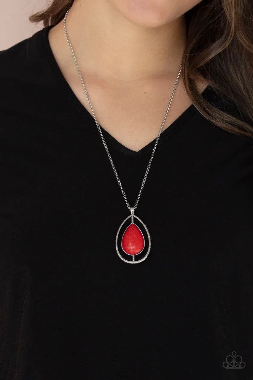 Here Today, PATAGONIA Tomorrow Red Paparazzi Necklace