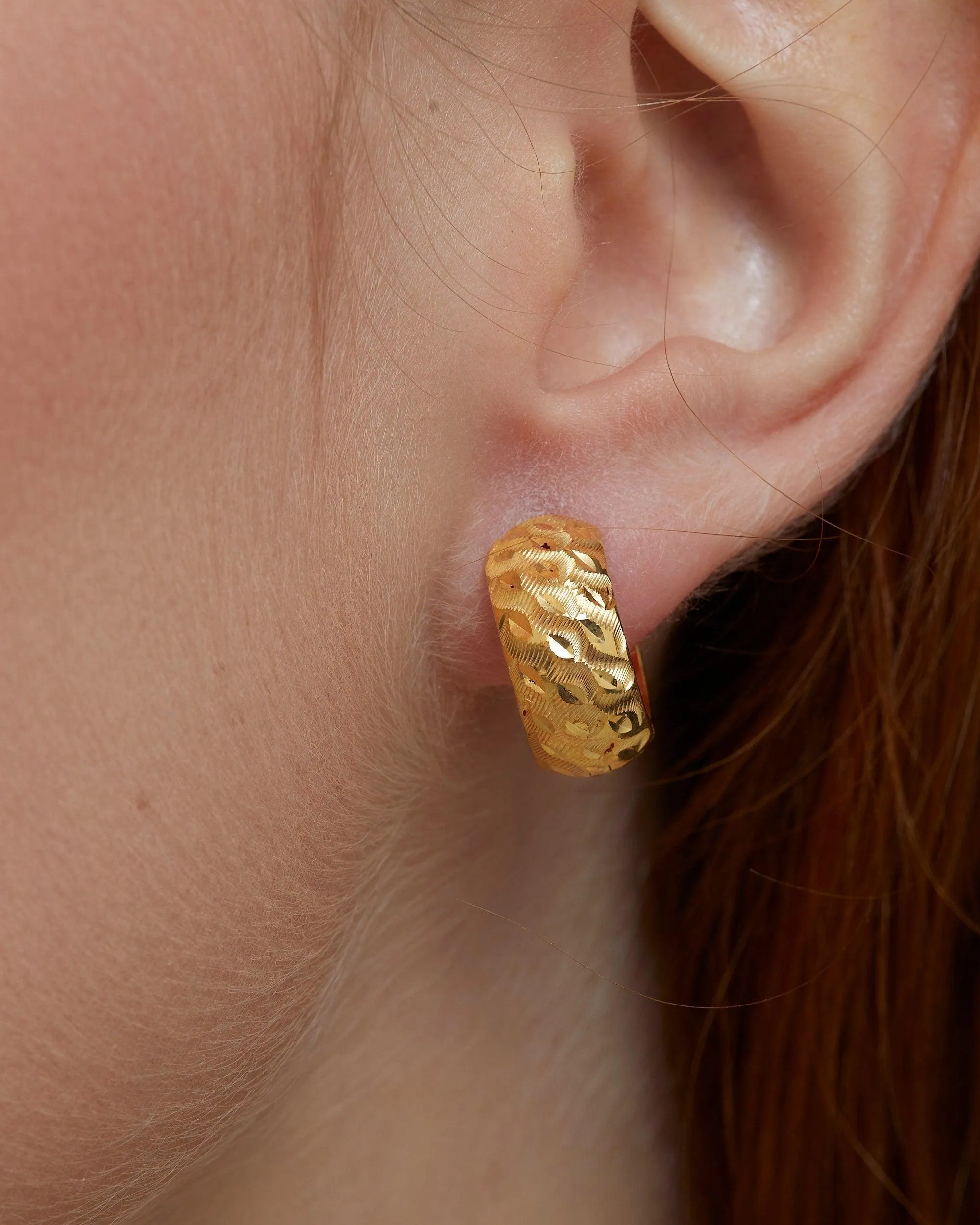 Hinged Huggie Earrings - 18K Gold Vermeil