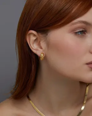 Hinged Huggie Earrings - 18K Gold Vermeil