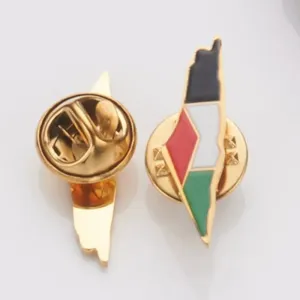 HNSP Palestinian Flag Stainless Steel Brooch For Men Women Badge Jewelry Accessories