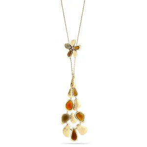 HONEY ACRYLIC LONG NECKLACES #222BR1401 (1F5/10B3)