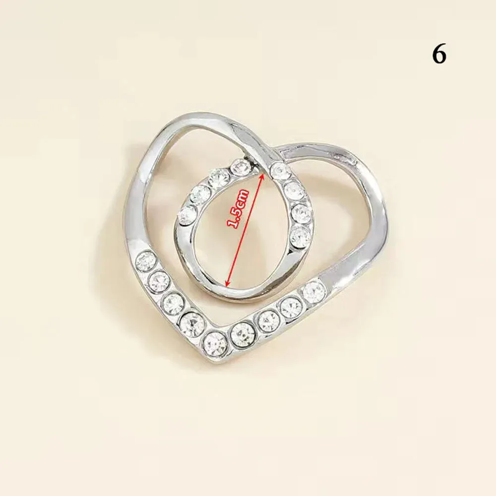 Hot Women Shawl Ring Clip Scarves Fastener Crystal Silk Scarf Buckle Holder Brooch Wedding Fashion Jewelry Female Classic Gift