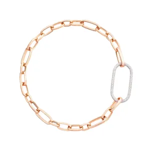 Iconica 18K Rose Gold Chain Diamond Link Necklace