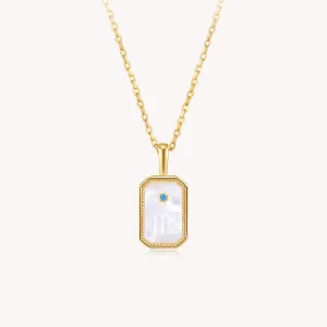 Imprint 18k Gold Vermeil Mother of Pearl Virgo Necklace