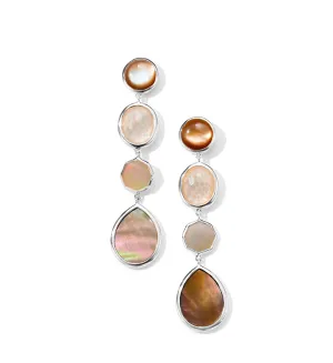 IPPOLITA Polished Rock Candy Sterling Silver Linear Earrings in Dahlia