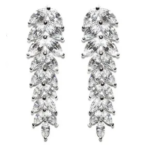 Janipa Marquise Linear Silver Earrings | 7ct