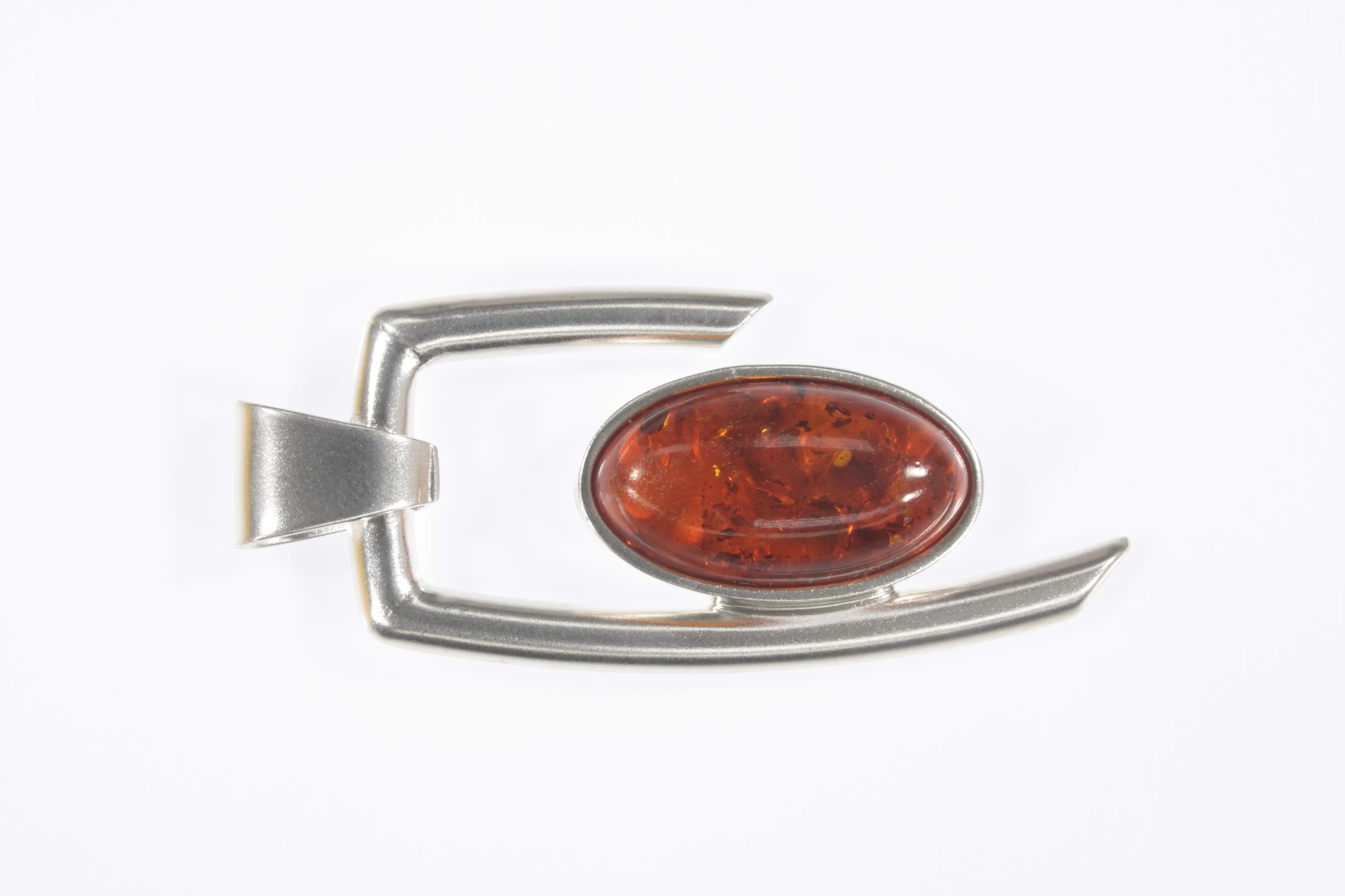 Jay King DTR Sterling Silver Amber Pendant 9.1g