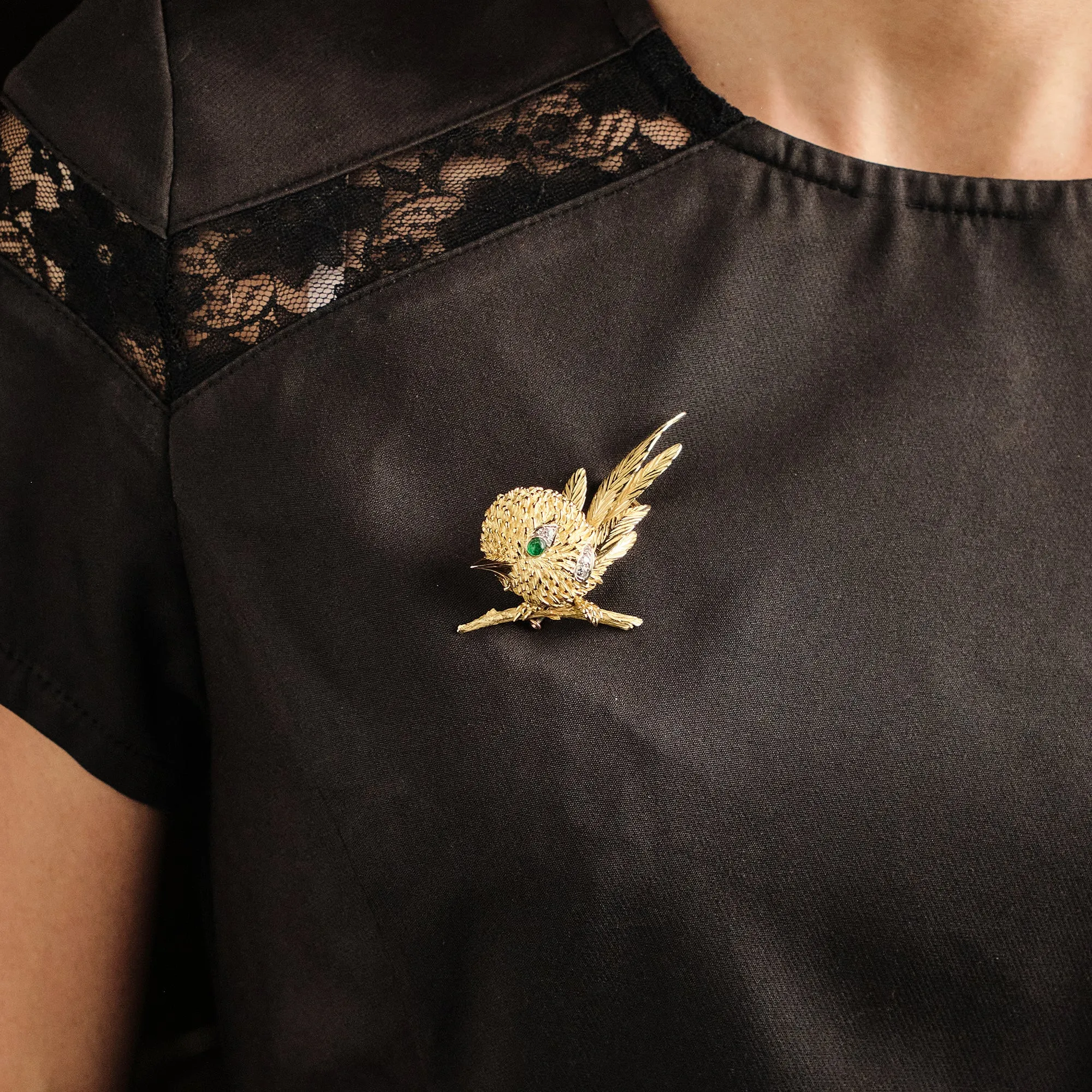 Jean & Pierre Bellin Sparrow Brooch