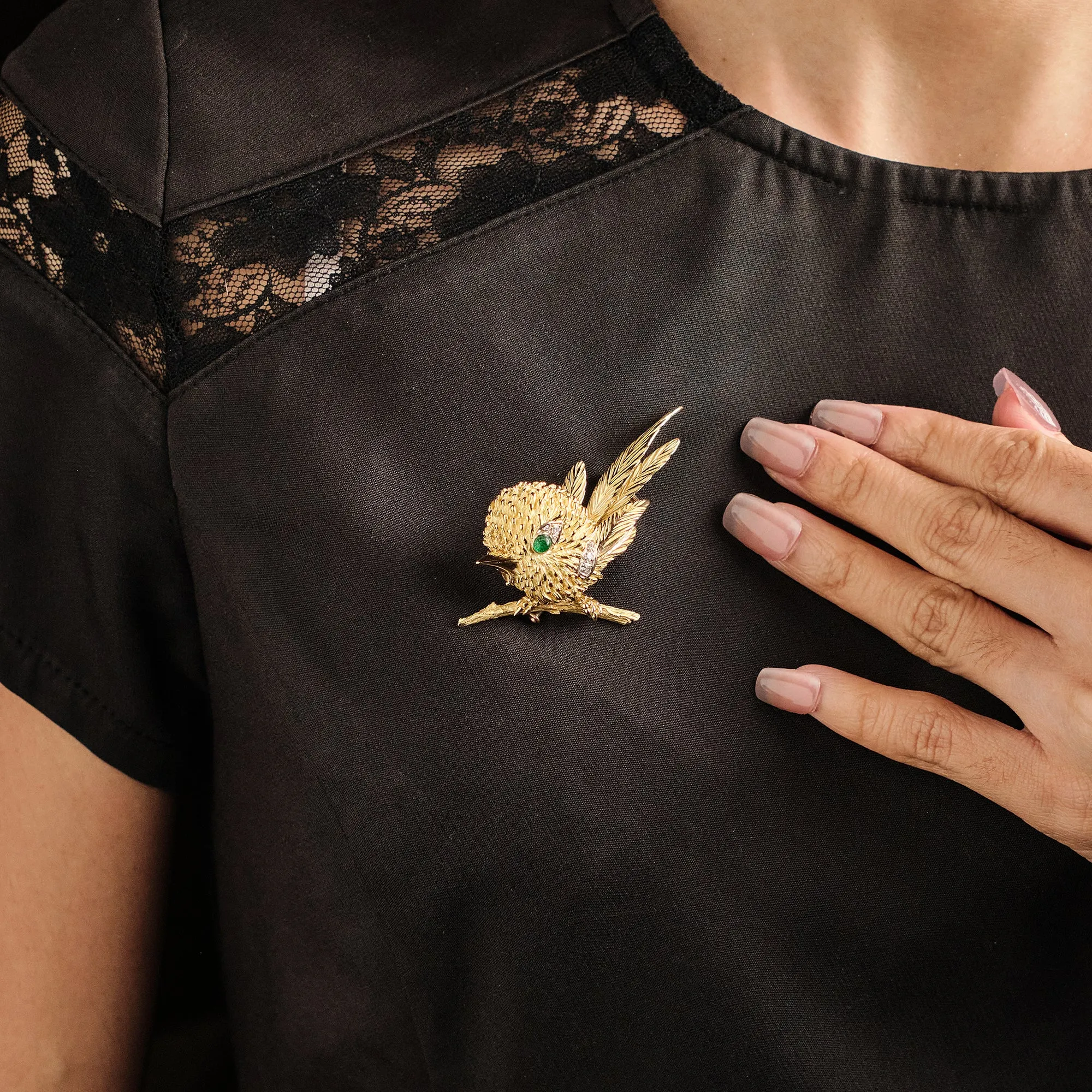 Jean & Pierre Bellin Sparrow Brooch