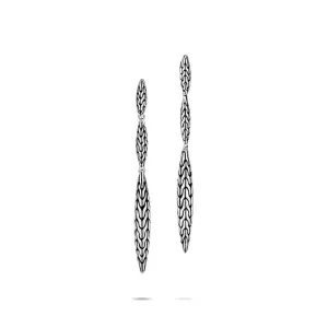 John Hardy Silver Chain Spear Linear Earring