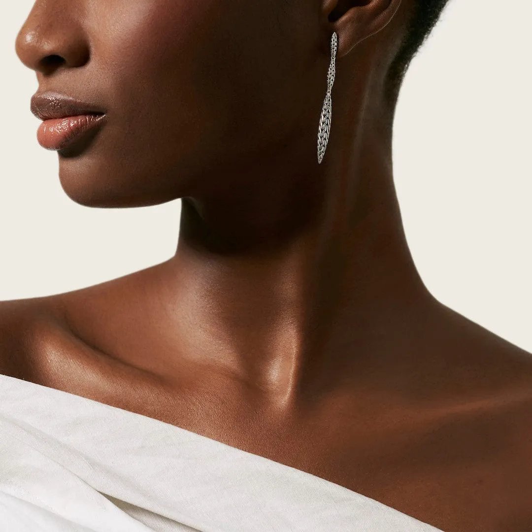 John Hardy Silver Chain Spear Linear Earring