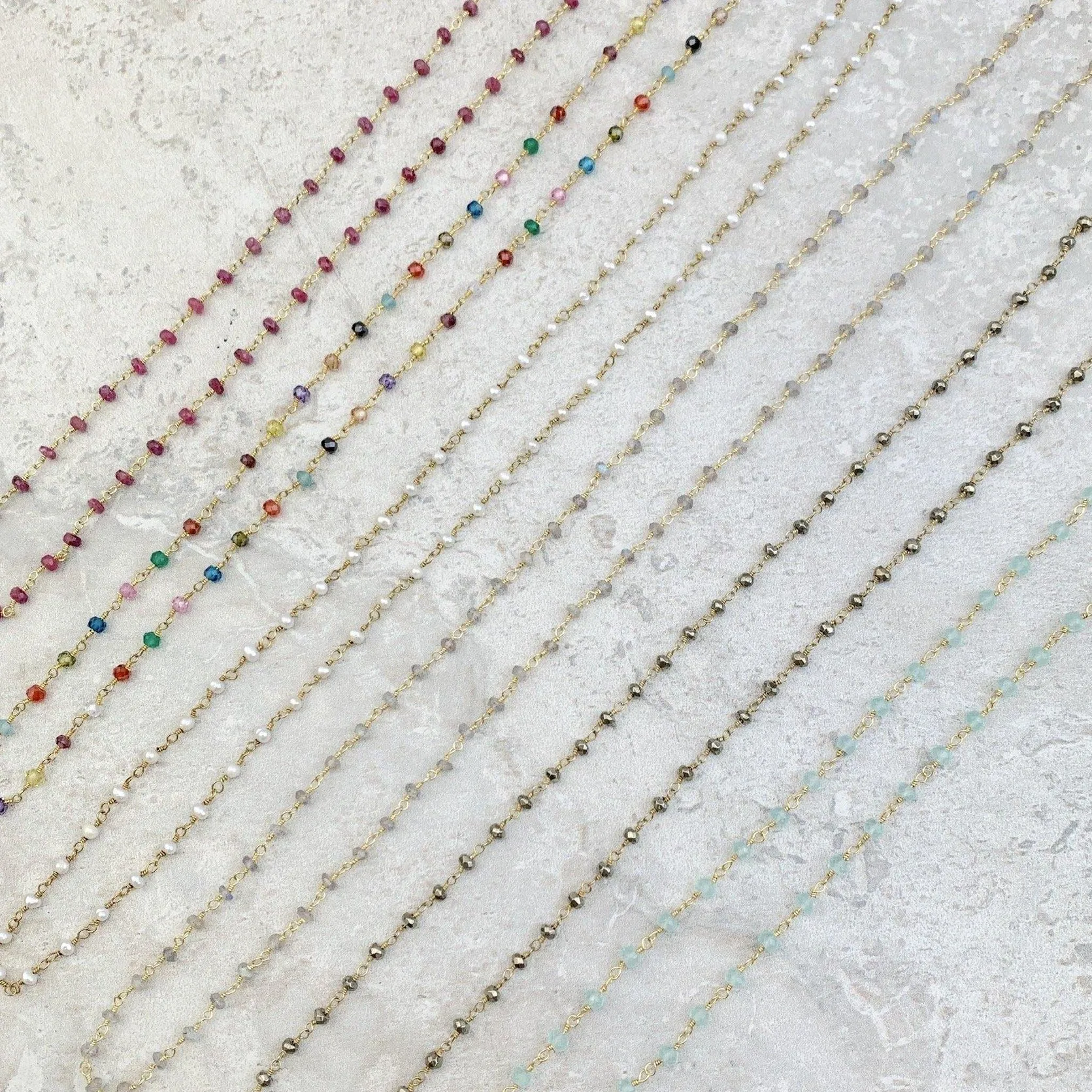 Katie Long Layering Gemstone Necklace