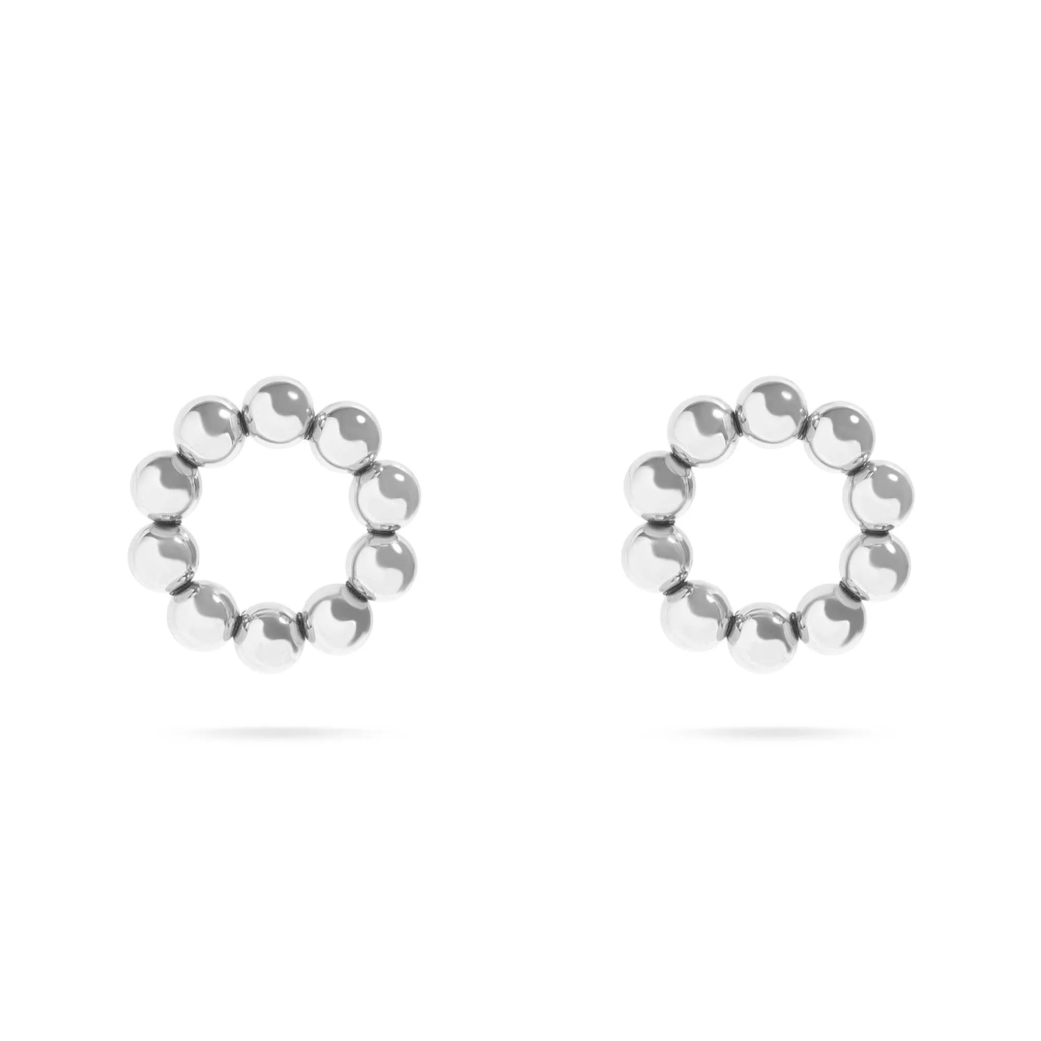 Kayla 18K Gold or Stainless PVD Circle Ball Stud Earrings