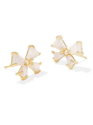 Kendra Scott Blair Bow Studs - Red & Iridescent Drusy