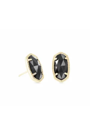 Kendra Scott Ellie Gold Stud Earrings in Black | 4217711849