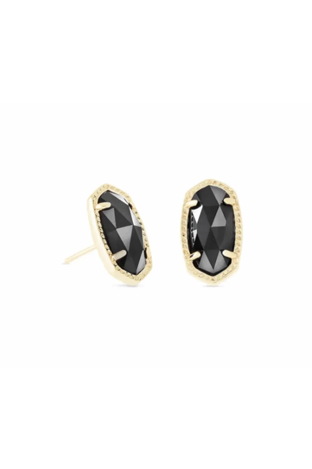 Kendra Scott Ellie Gold Stud Earrings in Black | 4217711849