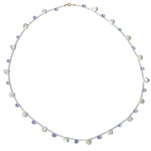 Keshi Pearls with Tanzanites