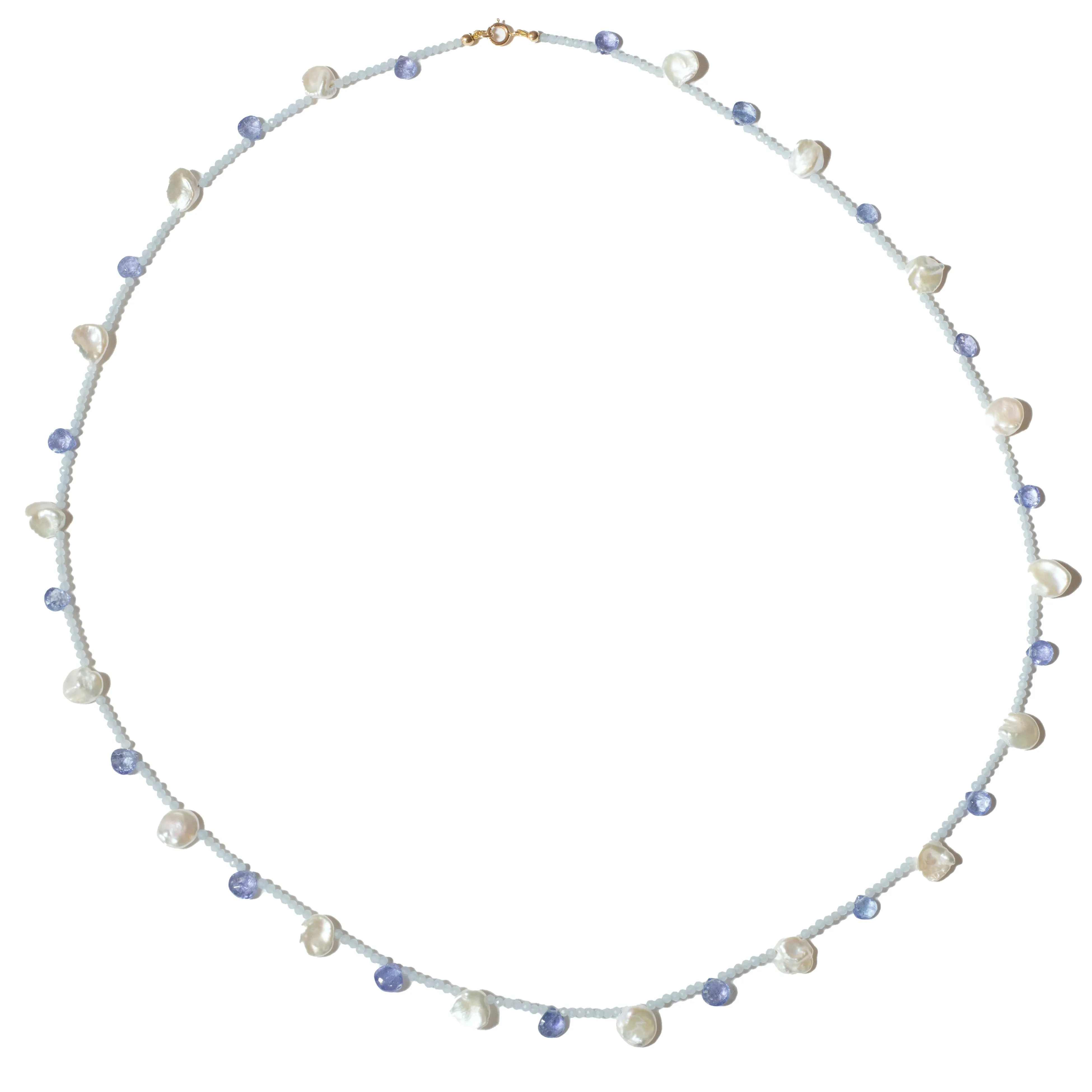 Keshi Pearls with Tanzanites