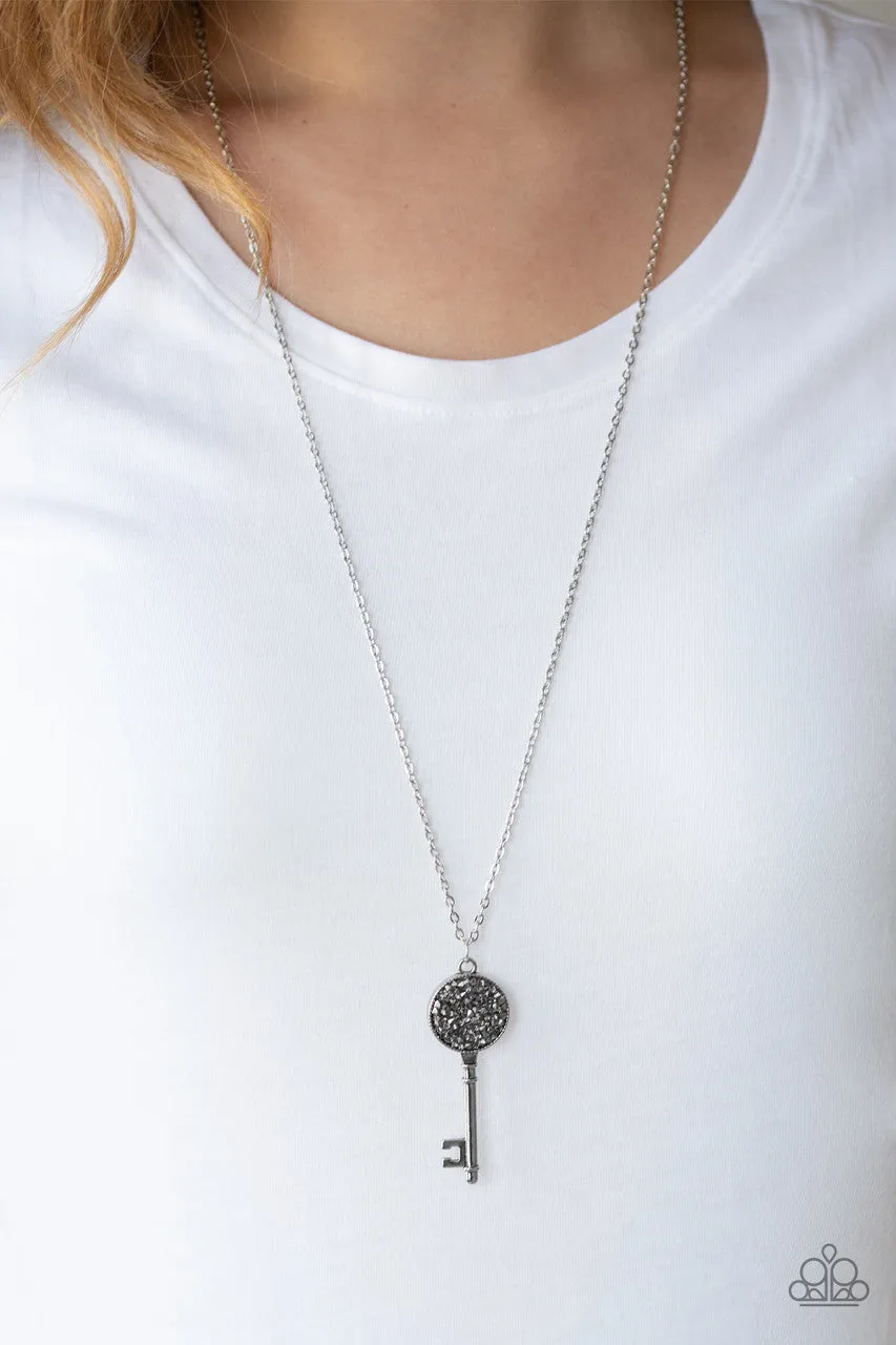 Key Keepsake Silver Paparazzi Necklace