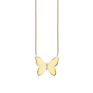 Kids Collection Gold & Diamond Butterfly Necklace