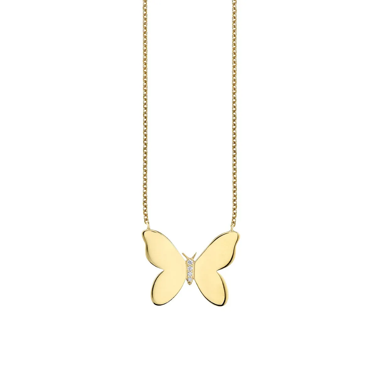 Kids Collection Gold & Diamond Butterfly Necklace