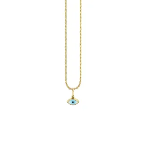 Kids Collection Gold & Enamel Eye Necklace