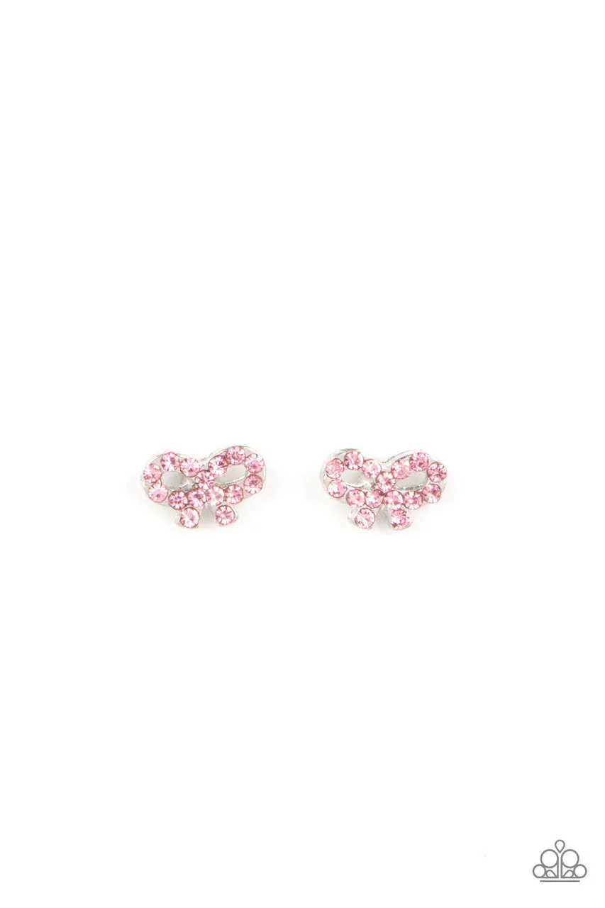 Kids' Starlet Shimmer Pink Post Earrings Set