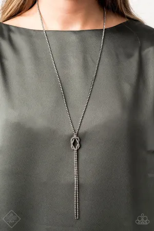 Knockout Knot Black Paparazzi Necklace