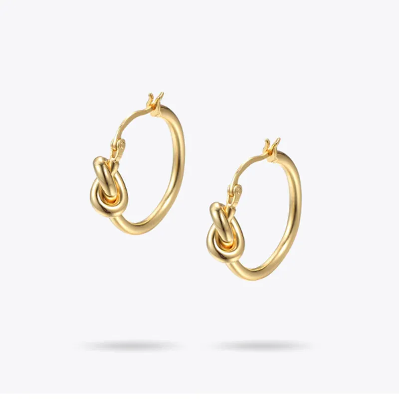 KNOT SORRY HOOP EARRINGS