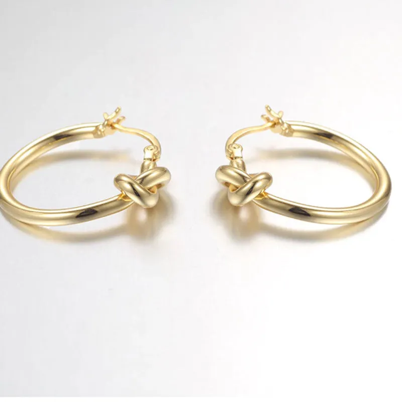 KNOT SORRY HOOP EARRINGS