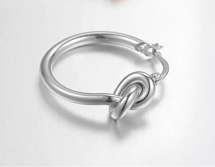 KNOT SORRY HOOP EARRINGS