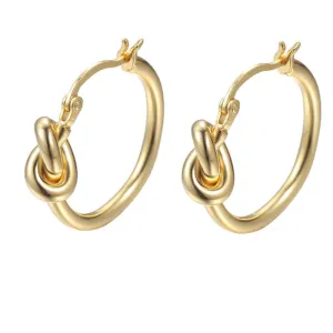 KNOT SORRY HOOP EARRINGS