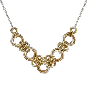 Knotted V Necklace - Granite