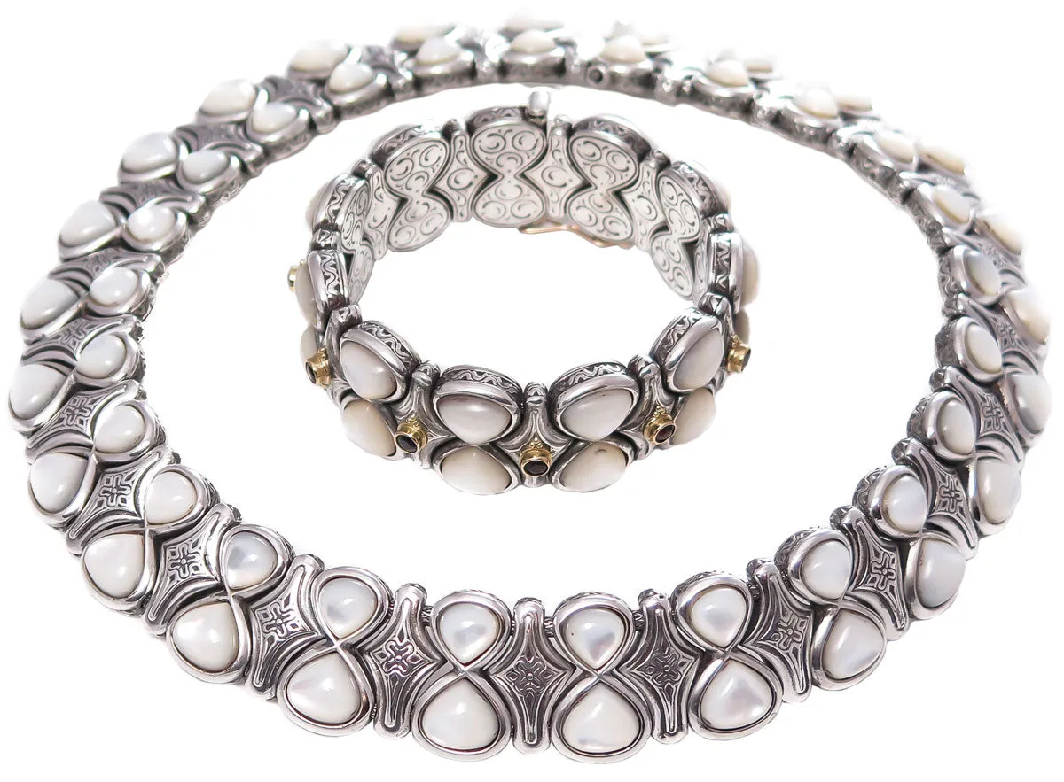 Konstantino Mother of Pearl Collar Necklace
