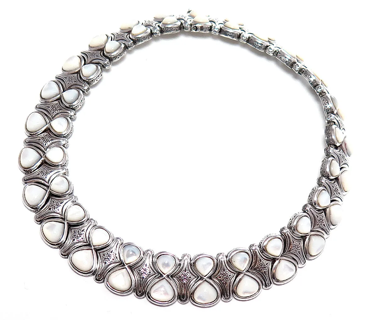 Konstantino Mother of Pearl Collar Necklace