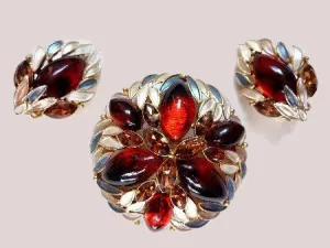 Kramer Brooch & Earrings Set