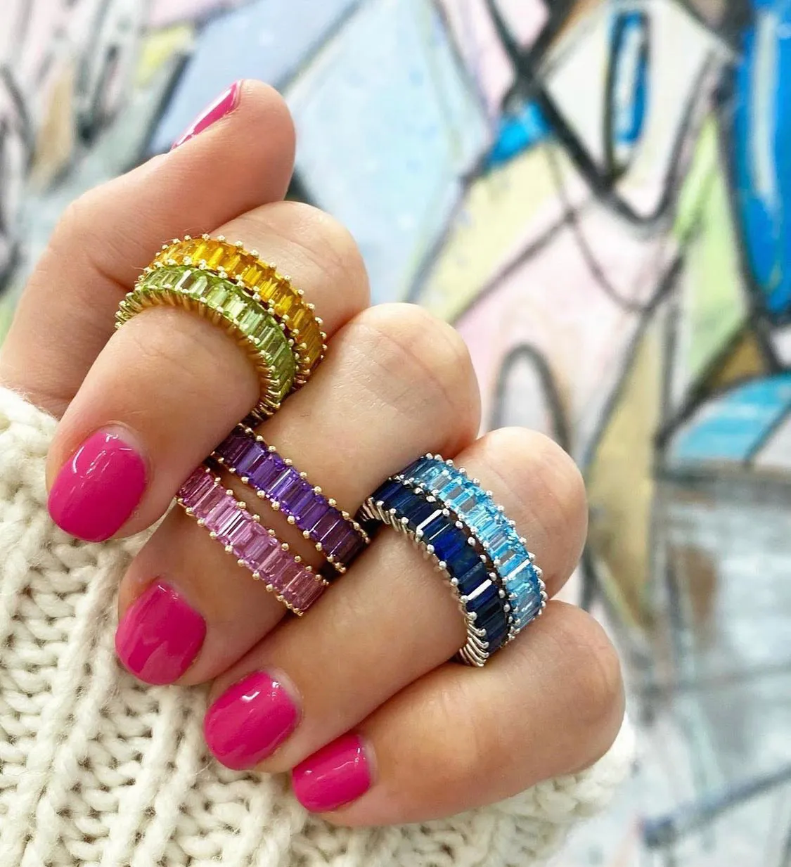 Kristyn Kylie Baguette Sapphire Ring