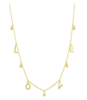 L O V E Dew Drop Necklace