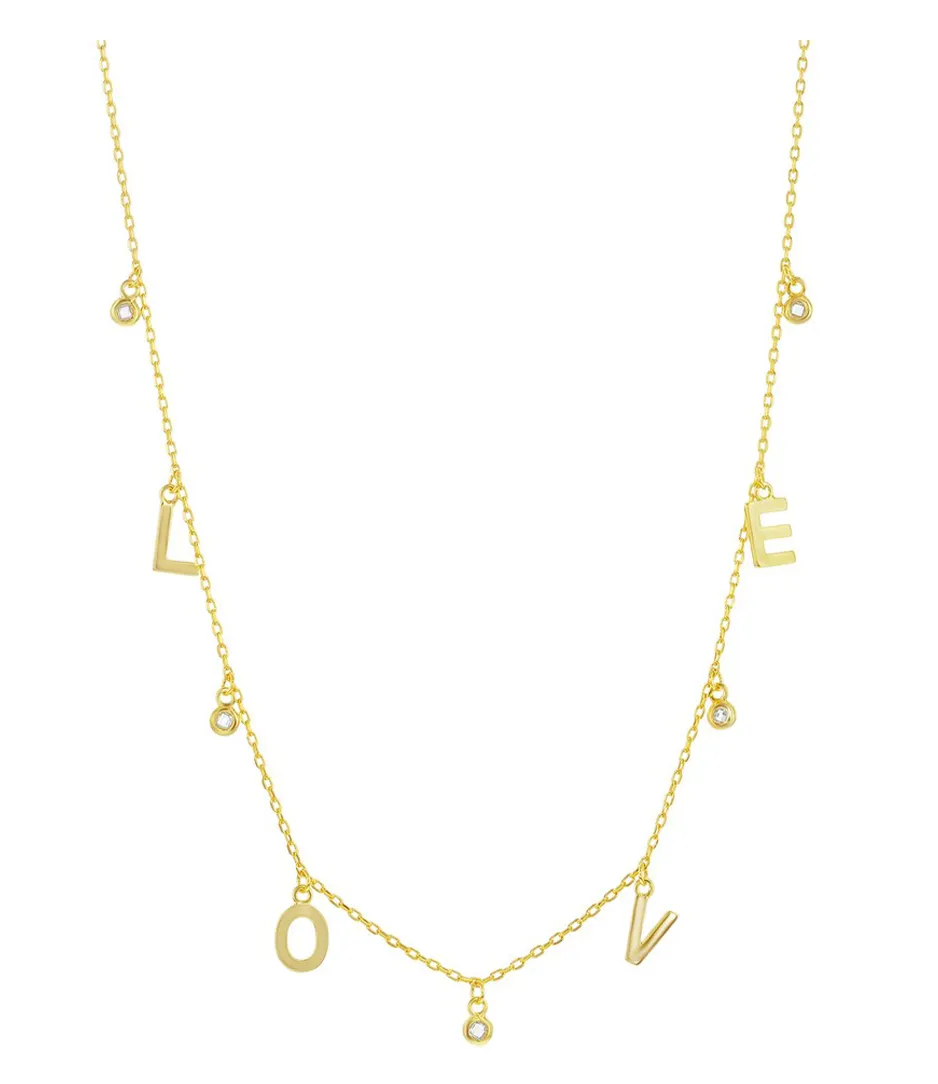 L O V E Dew Drop Necklace