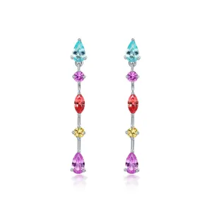 Lafonn Fancy Lab-Grown Sapphire Linear Earrings