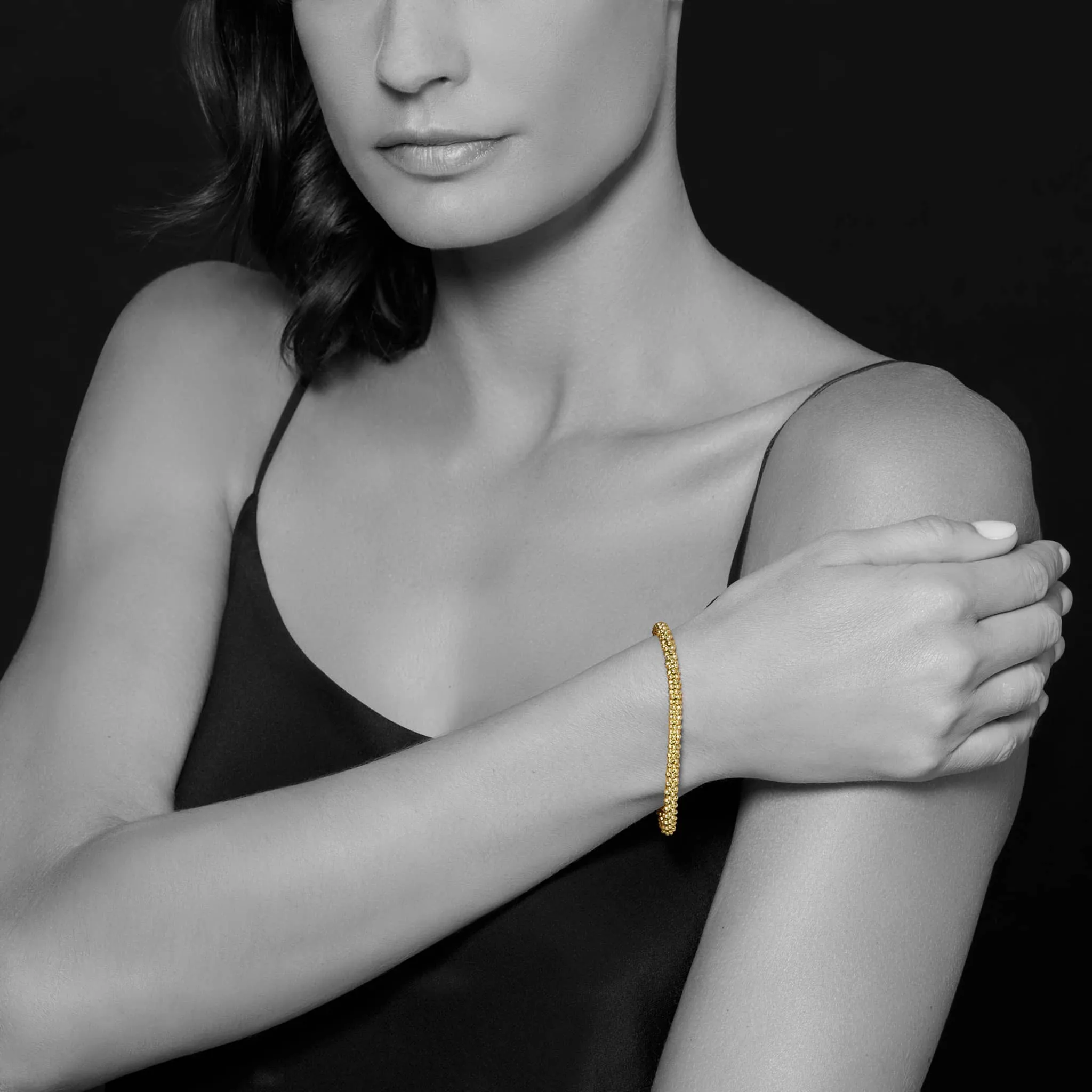 LAGOS Caviar Gold Thin Beaded Bracelet