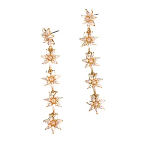 LBLOX Pearl Star Linear Earrings