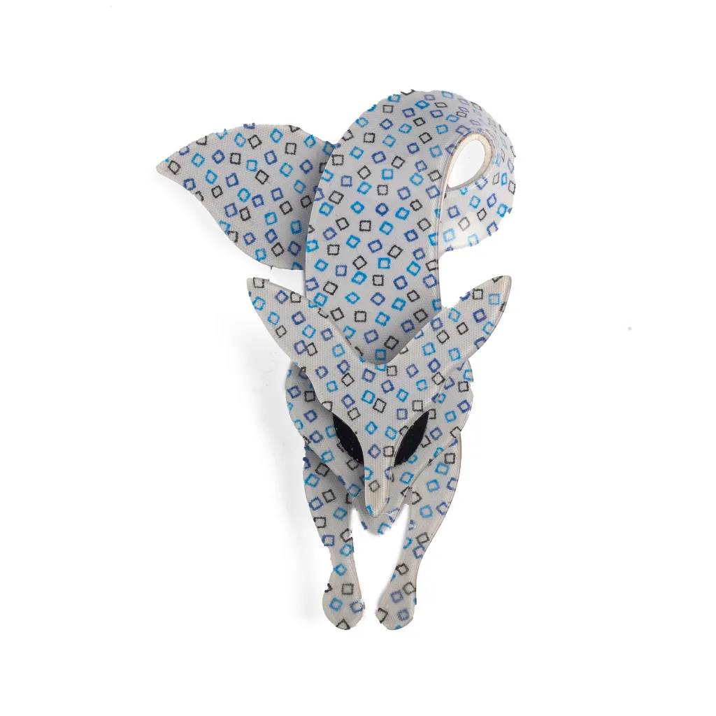 Lea Stein Renard the Fox Brooch - Geometric Design