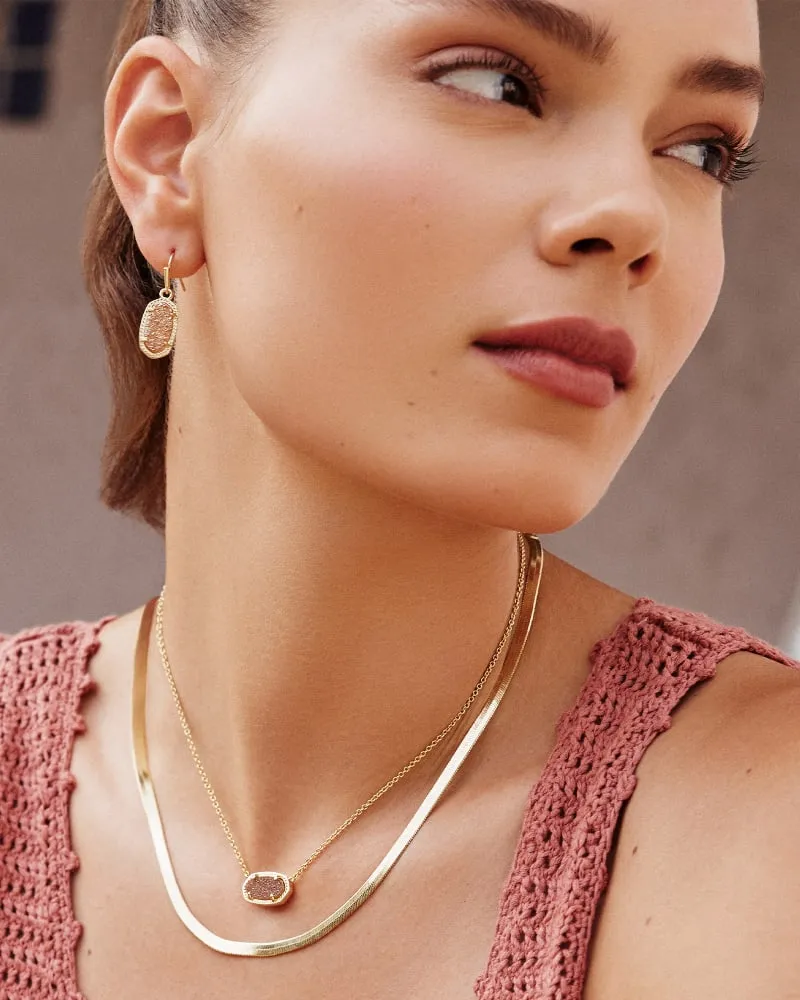 Lee Drop Earrings in Gold Spice Drusy