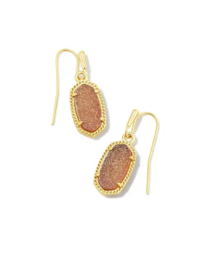 Lee Drop Earrings in Gold Spice Drusy